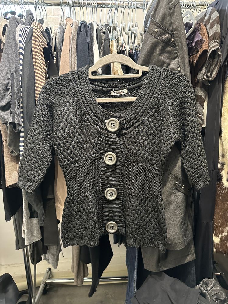 Kangol Black Knit Cardigan
